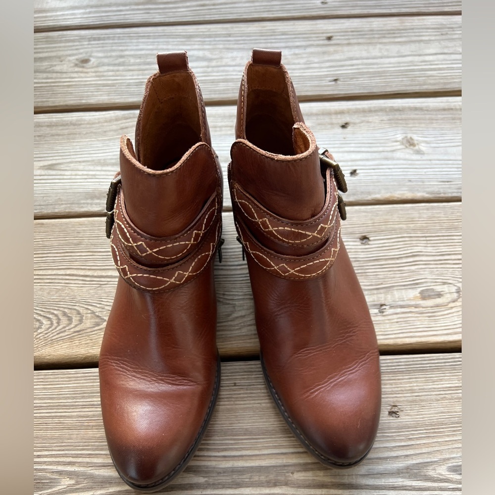 Pikolinos Women’s Brown Leather Zip up Ankle Boots Sz 37 6.5-7